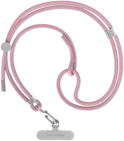 CASETiFY 6mm Rope Cross Body Strap with Card - Flecked Blush Pink