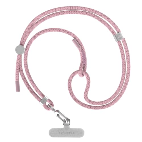 CASETiFY 6mm Rope Cross Body Strap with Card - Blush Pink