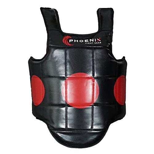 Reversible Chest Protector, Adult Chest Guard for MMA, Kickboxing, Taekwondo, Muay Thai, Mixed Martial Arts, Sparring & Training for Both Women and Men. (Black, Small) - Thumbnail 2