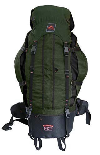 0092 - MOCHILA DE 92 LTS. CRAMPON 92 - VERDE COM PRETO