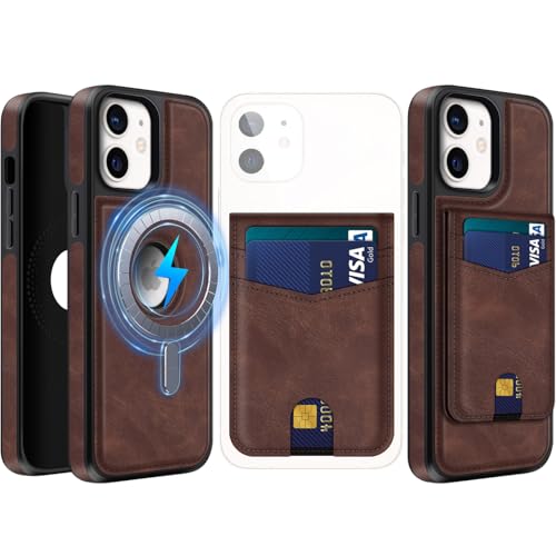 MOBESV 2-in-1 Magnetic Phone Case for iPhone 12 / iPhone 12 Pro with Wallet Stand, Leather Case compatible with MagSafe, Elegant Phone Cover with Card Holder, Dark brown MOBESV 2-in-1 Magnetic Phone Case for iPhone 12 / iPhone 12 Pro with Wallet Stand, Leather Case compatible with MagSafe, Elegant Phone Cover with Card Holder, Dark brown