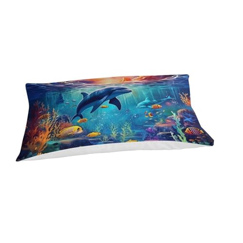 Parure de lit dauphin en microfibre douce avec fermeture éclair invisible