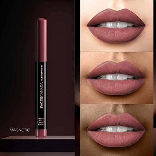 Image of FACES CANADA Ultime Pro HD Intense Matte Lipstick + Primer - Magnetic (Nude), 1.4g | 9HR Long Stay | Flawless HD Matte Finish | Intense Color | Lightweight | Smooth Glide | Primer Infused (Pack of 2)