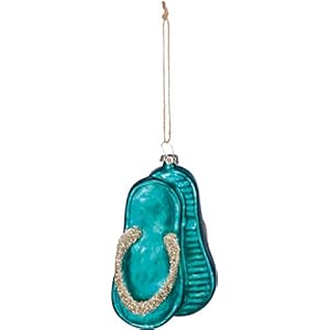 Primitives by Kathy Glass Glitter Metal Flip Flops Decorative Hanging Ornaments