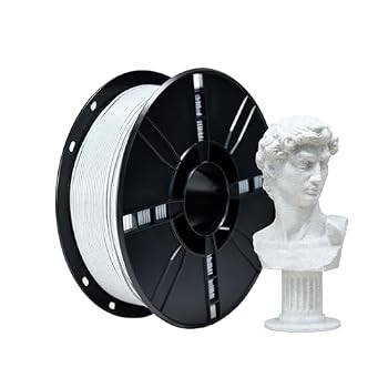 iBOSS 3D PLA+ Filament 1.75mm 1Kg Marble, 1.75MM 3D Filament, 3D Printer Filament PLA Pro Tougher and Stronger, Dimensional Accuracy +/- 0.02mm Fits for Most FDM 3D Printers(Marble White)