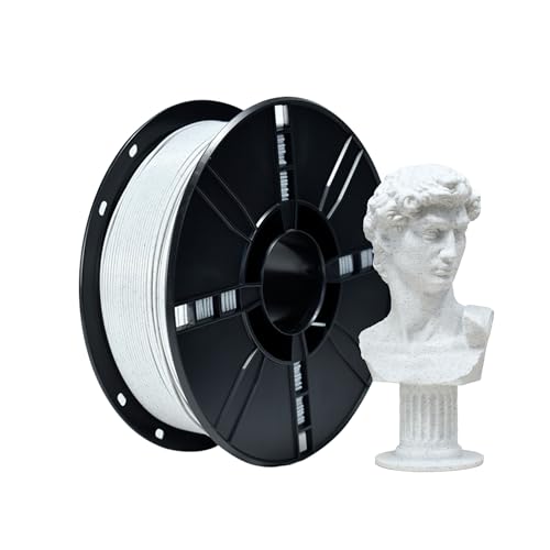 Image of iBOSS 3D PLA+ Filament 1.75mm 1Kg Marble, 1.75MM 3D Filament, 3D Printer Filament PLA Pro Tougher and Stronger, Dimensional Accuracy + /- 0.02mm Fits for Most FDM 3D Printers(Marble White)