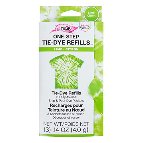 Tulip One-Step Tie-Dye Kit , 3 Fabric Dye Refill Packs, Packs, Lime Green