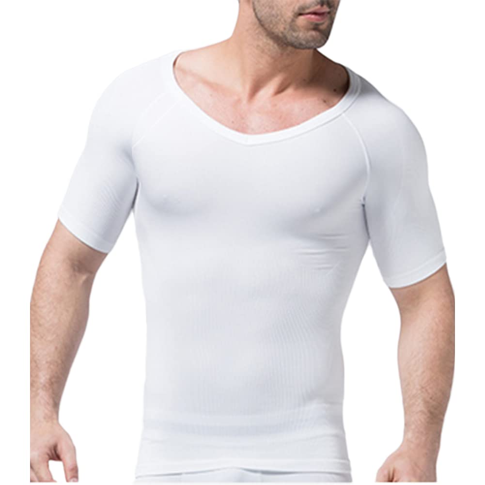 Chaleco Adelgazante para Hombre, para Abdominales Gynecomastia Pecho Binder Comprimir Pecho Abdomen