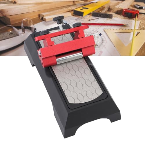 Tnfeeon Guía de Perfeccionamiento con Piedra de Afilado, Piedra de Afilado con Herramienta de Guía de Perfeccionamiento Conjunto de 10 °- 45 ° de ángulo, para Cuchillo, Cinceles Cortos