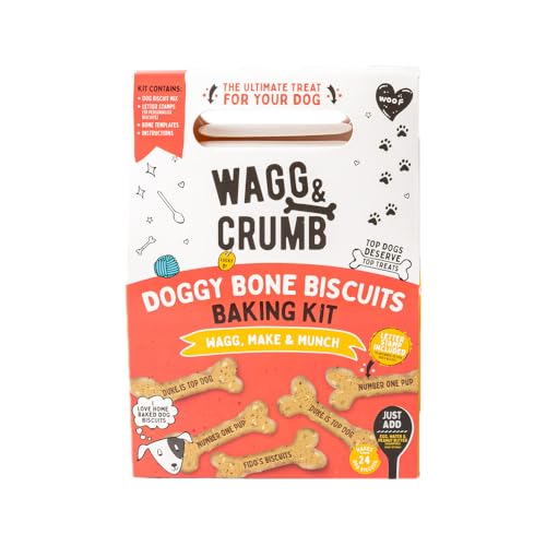 Craft & Crumb Doggy Bone Biscuit Baking Kit - Make Dog Biscuits with Kids - Bone-Shaped Cookie Cutters - Fun for the Whole For Pets
