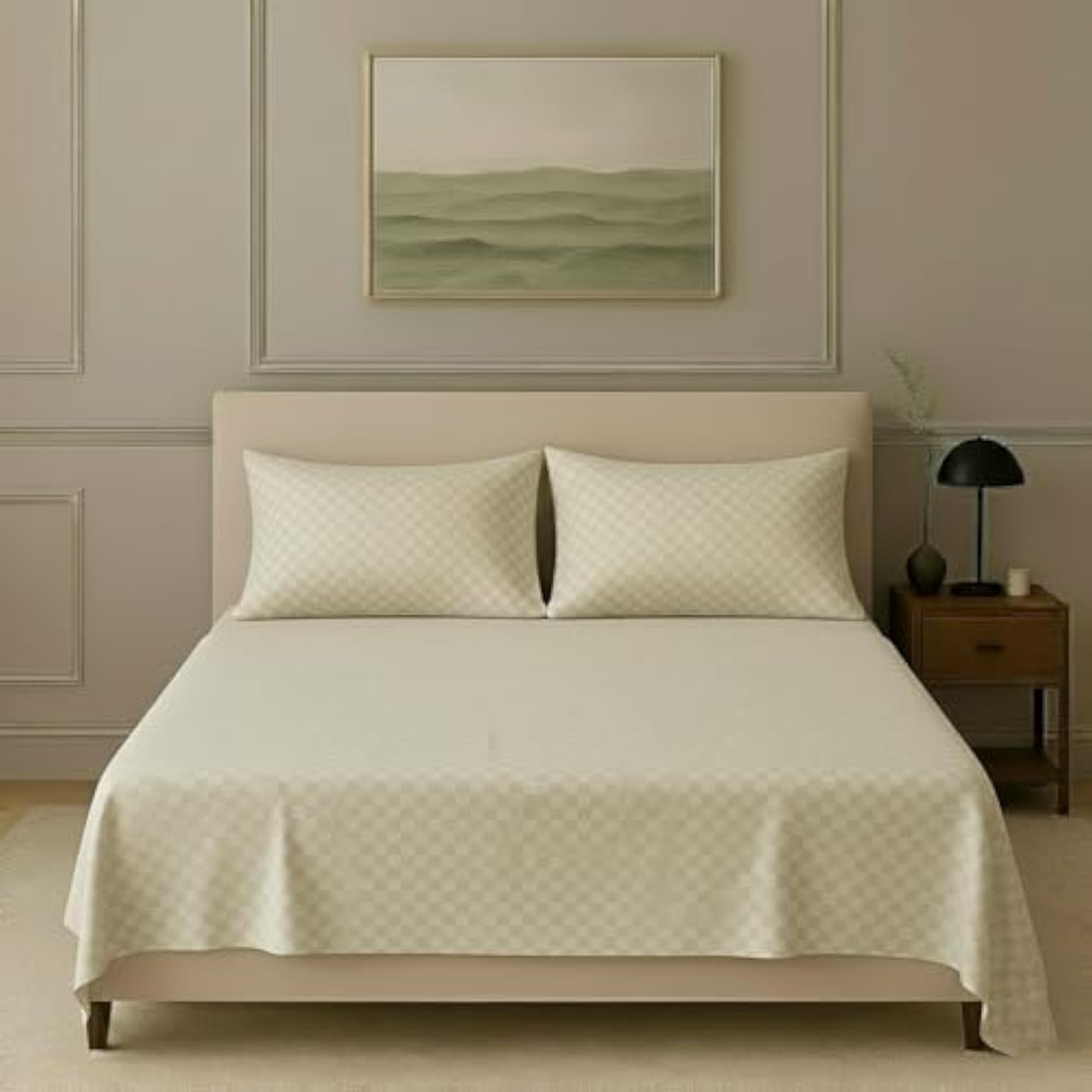 Premium 100% Cotton Jacquard Weave King Size Flat Bedsheet