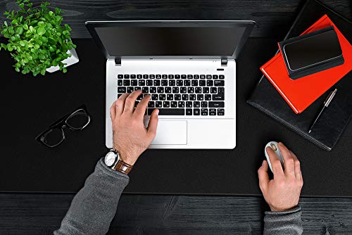 Image of Large Mouse Pad- 31x12 in. XL Mousepad Keyboard Pad with Stitched Edges, Uitra-Smooth Mouse Mat & Non-Slip Rubber Base, Gaming Mouse Pad for Gamer, Office & Home, Black