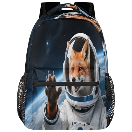 Mochila escolar Astronaut Fox para laptop de 15.6 pulgadas de estudiantes y viaje