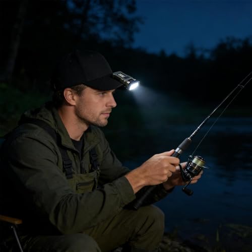 Linterna LED de clip impermeable para sombrero y camping 3