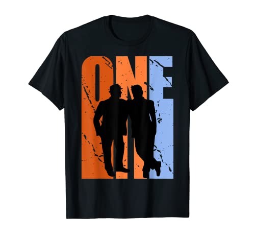 Hombres homosexuales 1er aniversario de boda LGBTQ ParejaHombres casados Camiseta