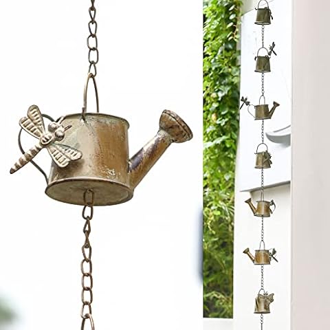 Retrome Dragonfly Watering Can Rain Chain Cover