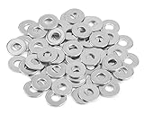 TheMujtaba (M8) Flat Washer, Zinc Plated Finish Flat Washers For Bolt Screw Suitable for Factories Repair, Kitchens, Shops, and Outdoor Construction by Bolt Dropper (50)