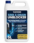 Tanness 5 Litre Drain Unblocker - Heavy Duty Drain Cleaner for Sinks, Plug Holes, Showers & Pipes - Fast Acting Liquid Drain Cleaner for Home, Kitchen, Bathroom, Garage & Utility Drains