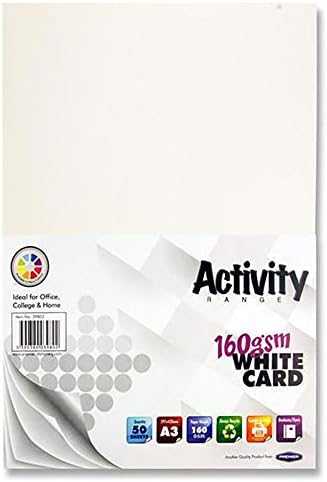 Pack of 10 Premier Activity A4 250gsm Glitter Card 10 Sheets - Gold