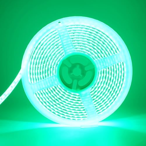 YM E-Bright Waterproof LED Strip Lights, 16.4ft 600SMD Green IP68 12V