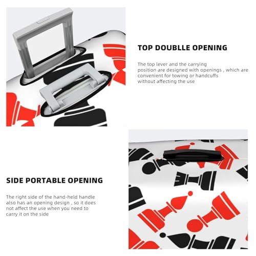 Chess Pattern print Luggage cover, suitcase protector, elasticated protective sleeve, fits 18-32 inch suitcases4