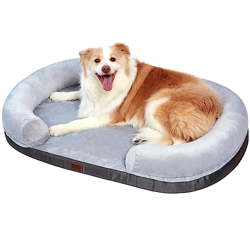 Pettycare Memory Foam Dog Beds With Sides For Large Dogs, Orthopedic Washable Extra Large Dog Bed With Removable Cover, Waterproof Xl Pet Bed With Antislip Bottom #TOP8