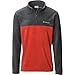 Columbia Men's Steens Mountain Half Zip, Charcoal Heather/Rust Red, Small
