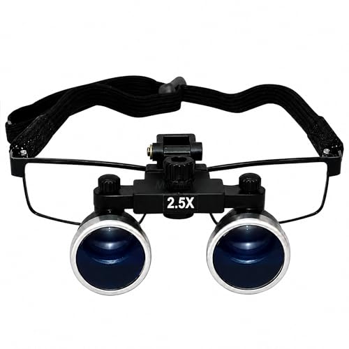 Image of MAXZIMA Dental Surgical Loupe, 2.5X Magnification, for ENT, Ophthalmic and Microsurgical Procedures, with Carrying Case
