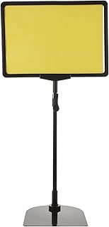 Adjustable Pedestal Floor Stand Sign Holder Outdoor Indoor Standing Display Sign Holders for advertising for 8*12 inches Poster or chalk board,Black