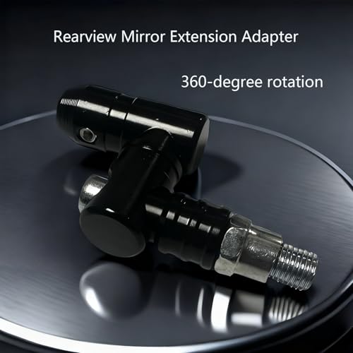 MAMIKO Universal Motorcycle Mirrors, Convex Handlebar Rearview Side Mirror with M8 M10 Heightening Bolt, Compatible with Bike, Scooter, ATV, UTV, Dirt Bike and More