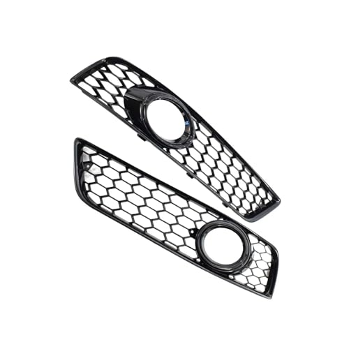 フォグランプグリルカバー 2個入り 簡単取り付け と互換性がある アウディ A3 8P 2009-2013対応(Black)