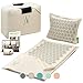 Produktbild BACKLAXX ® Akupressurmatte mit Kissen, Tuch und Tasche, Akupunktur Matte mit Stacheln zur Massage und Entspannung von Nacken und Schulter, Massagematte Rücken (naturfarben) zur Akupressur