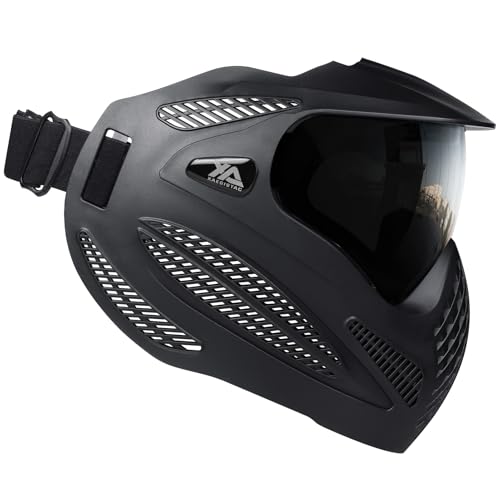 Xaegistac Paintball Mask-Intergrated Sun Visor Airsoft Mask, Wide Field of View,...