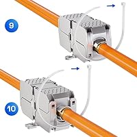 HB-DIGITAL 5x Cat 6a LSA Netzwerkkabel Verbinder 10 Gbit/s werkzeuglose LAN Kupplung & Verlängerung für LAN Verlegekabel Ethernet Installationskabel RJ45 Anschluss kompatibel mit LSA Kabel – Ansicht 6