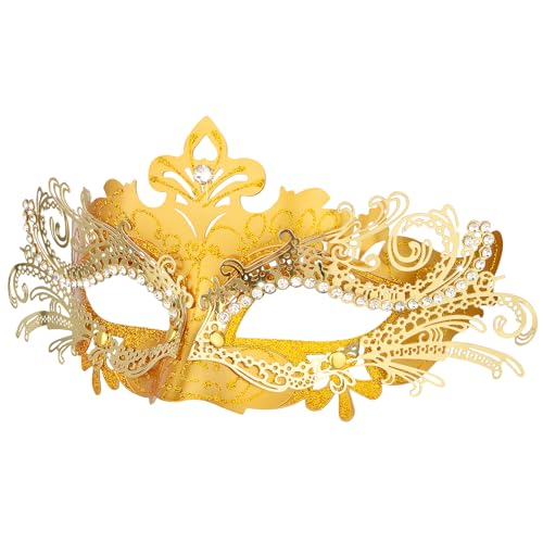 Hoshin Masquerade Mask for Womens Venetian Masks for Carnival Party Costume Mask (Gold)