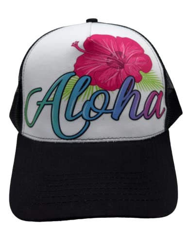 Aloha Designs - Sombrero Aloha con estampado hibisco hawaiano miniatura 1