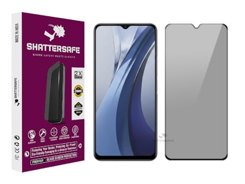 Image of Anti-Spy Privacy Tempered Glass Compatible For IQOO Z3 5G / Z6 5G / Z6 Lite 5G [Pack of 1]. Anti-Scratch, Edge-to-Edge Protection With Easy Installation Kit & Case Friendly Fit.
