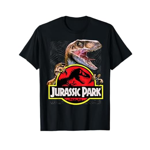 Jurassic Park Raptor Holding Colored Logo Camiseta