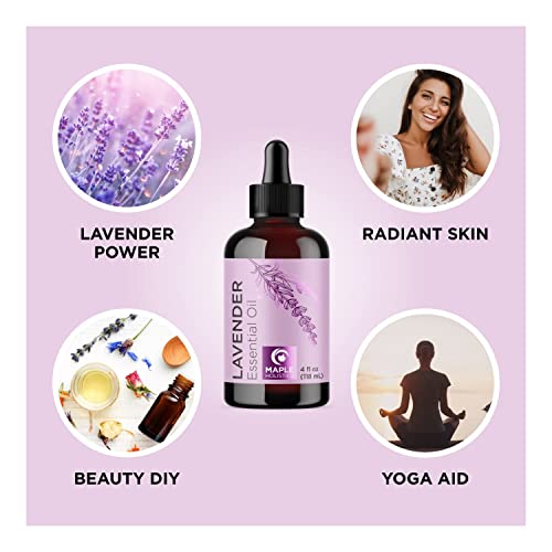 Pure Lavender Essential Oil 4Oz - Relaxing Lavender Oil Essential Oil For Diffuser Aromatherapy Sleep And Mood - Pure Lavender Oil For Hair Skin And Nails Plus Calming Aromatherapy Oil For Diffuser #TOP6