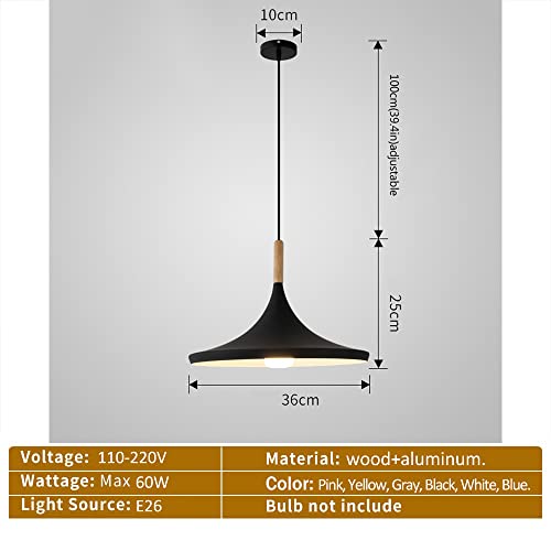 Luz moderna colorida aluminio macaron colgante altura regulable techo E26 4