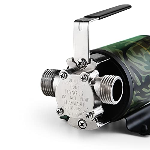 Tigeroar 12V Dc Water Transfer Pump 330 Gph Oil-Free Utility Pump Rain Barrel Pump Pool Pump With 6 Ft. Suction Pump Hose And Replacement Kit For Water Transferring - Camouflage Color #TOP4