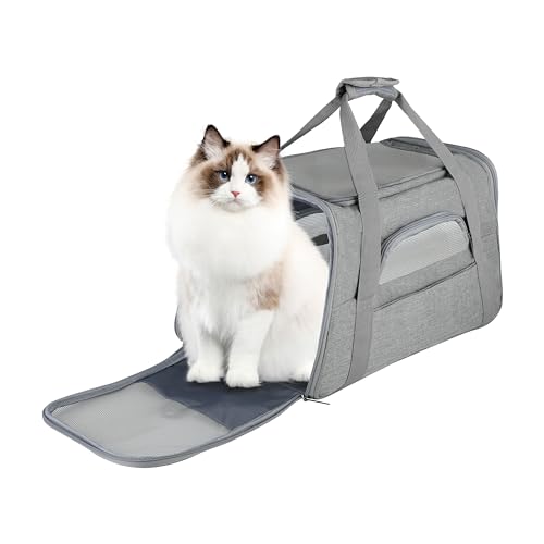 FluffyDream Pet Travel Carrier Soft Sided Portable Bag for Cats,