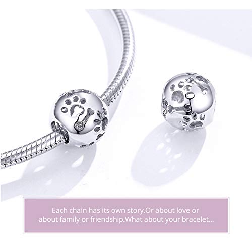 Perles rondes argent 925 breloque ajourée pour vos bijoux
