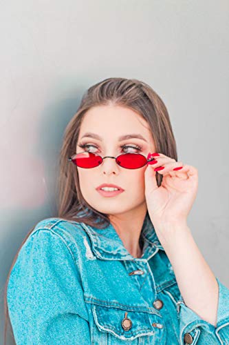 Óculos de sol Hype Oval Vintage Collors Lente de Proteção UV400 Unissex Vazcon