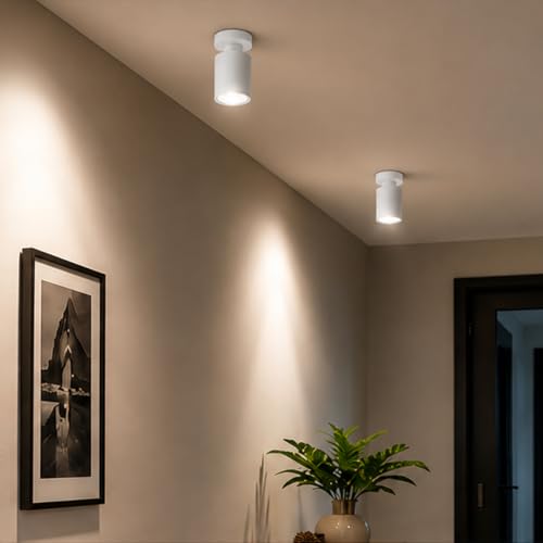 Image of Goldmedal Bibo 12W LED Surface Spotlight | Focus Light |Neutral White (4000K)| Adjustable Base | with 36Beam Angle | for Kitchen,Living Room & Malls | Up to 80 Lumens Per Watt | Body Colour:White