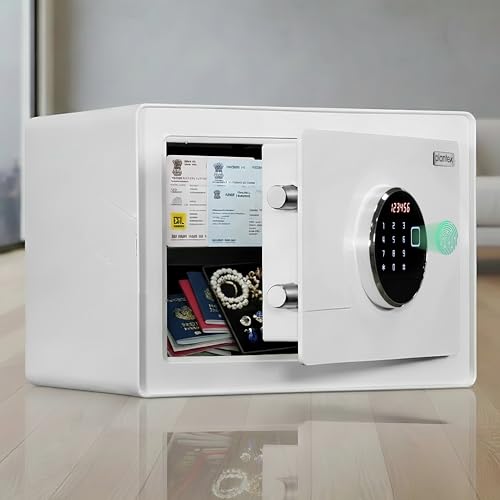 Image of Plantex 23 Litre Digital Safe Locker For Home /Minor Surface Marks from Transit /Handling Marks Only /Assured by Plantex - (White)