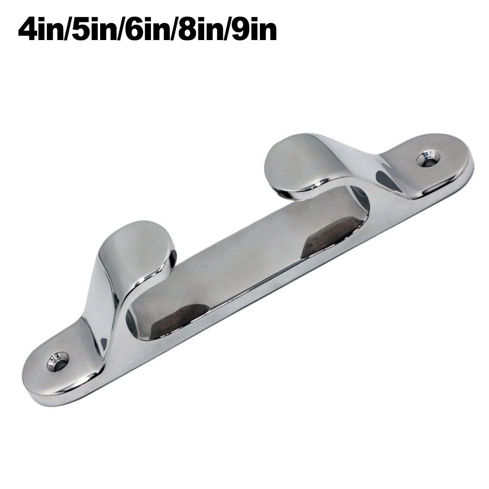 FUBESK 316 Acciaio Inox Barca Corda Guida Linea Tacchetto Dritto Passacavo Bow Chock Yacht Deck Cavo di Fissaggio Argento 10,2 cm