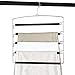 Clothes Pants Slack Hangers 5 Layers Non Slip Closet Storage Organizer Space Saving Hanger with Foam Padded Swing Arm for Pants Jeans Scarf Trousers Skirts (Updated Version-4pcs Black)