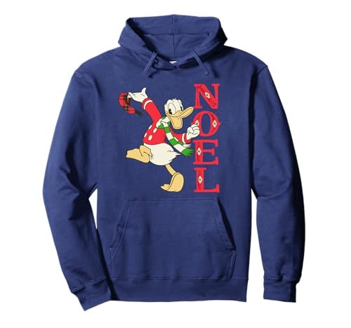 Pull Donald Duck Disney Vintage Sweat Capuche Hoodie Noël Hiver Casual