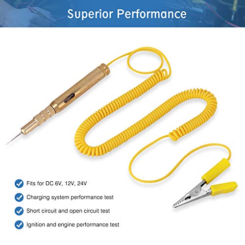 Auto Voltage Tester, Auto Circuit Tester Pen 6-24 V Circuit Tester Gloeilamp met Coil Kabel voor Auto Reparatie - Image 5